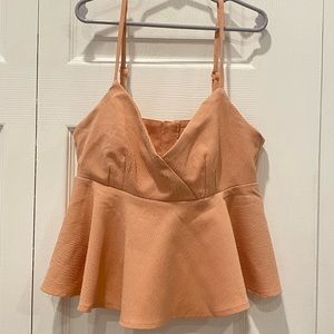 H&M Peplum Crop Tank, Pink, Size 6